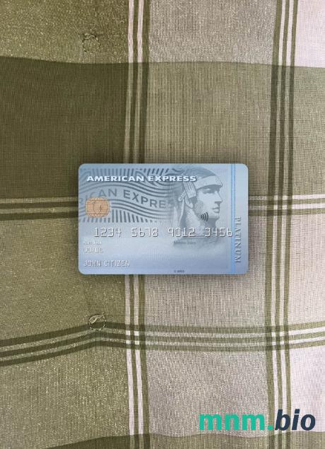 USA Carrington Mortgage Services bank AMEX platinum card wygląd fotograficzny skan PSD + zdjęcie